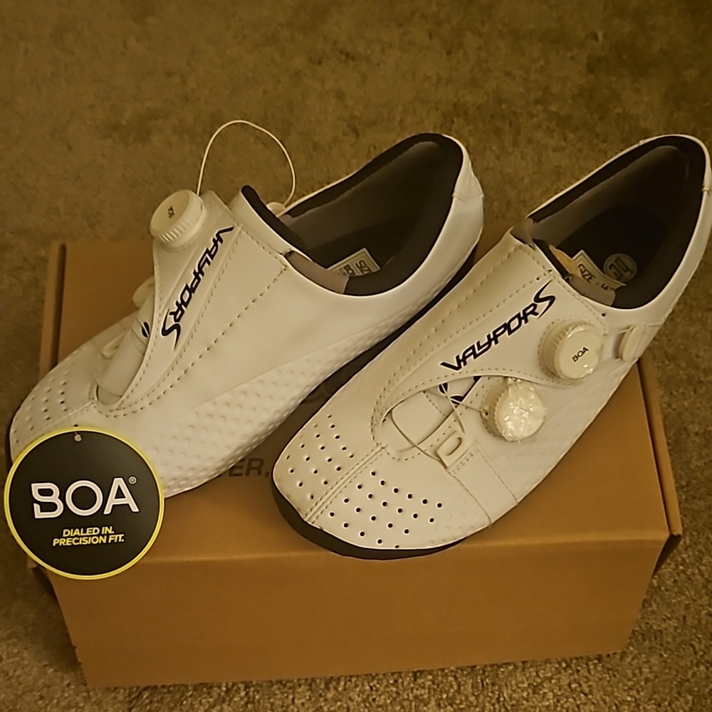 Bont Vaypor S cycling shoe BNIB, 42.5 WIDE, white